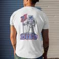 American Flag Astronaut Moon Dibs Red White Blue 4Th Of July Moon Funny Gifts Mens Back Print T-shirt Gifts for Him