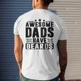 Awesome Dads Have Beards Fathers Day Mens Back Print T-shirt Gifts for Him