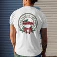 Christmas At The Farm Red Truck Xmas Tree Country Farmhouse Men's T-shirt Back Print Gifts for Him