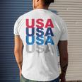 Cute Usa Red White Blue 4Th Of July Top Mens Back Print T-shirt Gifts for Him