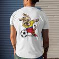 Dabbing Dog Ecuador Soccer Fans Jersey Ecuadorian Football Men's T-shirt Back Print Gifts for Him