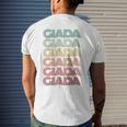 First Name Giada Italian Girl Retro Name Tag Groovy Party Mens Back Print T-shirt Gifts for Him