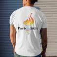France Paris Games Summer 2024 Sports Medal Supporters Men's T-shirt Back Print Gifts for Him