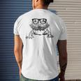 Bearded Dragon Cute Reptile Lizard Nerdy Glass Animal Men's T-shirt Back Print Gifts for Him