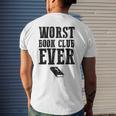 Funny Religion Bible Atheism Worst Book Club Ever Mens Back Print T-shirt Gifts for Him