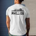 Funny Vintage Philly Baseball Lovers Baseball Fans Baseball Funny Gifts Mens Back Print T-shirt Gifts for Him