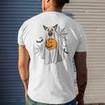 German Shepherd Ghost Halloween Pumpkin For Dog Lover Men's T-shirt Back Print Gifts for Him