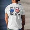 God Bless America Sunglasses Usa Flag Patriotic 4Th Of July Mens Back Print T-shirt Gifts for Him