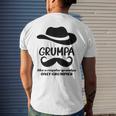 Grumpa Grumpy Old Grandpa Best Grandfather Men's Back Print T-shirt Gifts for Him