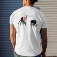 Halloween At The Spider Family Funny Dad Joke Scary Costume Mens Back Print T-shirt Gifts for Him