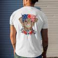 Highland Cow Heifer Bandana American Flag 4Th Of July Mens Back Print T-shirt Gifts for Him