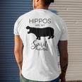 Hippo Hippopotamus Spirit Animal J000421 Men's T-shirt Back Print Gifts for Him