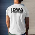 Iowa More Than Corn We Also Have Soy Beans Beans Funny Gifts Mens Back Print T-shirt Gifts for Him