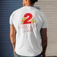 Kids Superhero Birthday Boy Party 2 Year Old 2Nd Birthday Mens Back Print T-shirt Gifts for Him