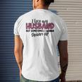 Leopard I Love My Husband But Sometimes I Wanna Square Up Mens Back Print T-shirt Gifts for Him