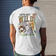 Lets Get Wild Zoo Animals Safari Party A Day At The Zoo Mens Back Print T-shirt Gifts for Him
