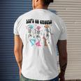 Let's Go Ghouls Halloween Western Spooky Skeletons Dancing Men's T-shirt Back Print Gifts for Him