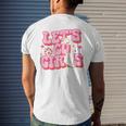Lets Go Girls Cowgirl Hat Cowboy Boots Bachelorette Party Mens Back Print T-shirt Gifts for Him