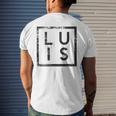 Luis Minimalism Mens Back Print T-shirt Gifts for Him