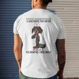 Never Underestimate A Dachshund Mom With A Nursing Degree Mens Back Print T-shirt Gifts for Him