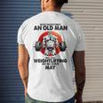 Never Underestimate An Old Man Loves Weightlifting May Mens Back Print T-shirt Gifts for Him