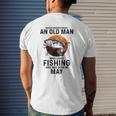 Never Underestimate Old Man Who Love Fishing Born In May Mens Back Print T-shirt Gifts for Him