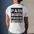 Pain Is Temporary Pride Is Forever Workout Motivation Mens Back Print T-shirt Gifts for Him