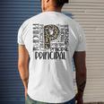 Principal Typography Principal First Day Of Back To School Mens Back Print T-shirt Gifts for Him