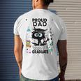 Proud Dad Of A Class Of 2023 Graduate Cool Black Cat Men's Back Print T-shirt Gifts for Him