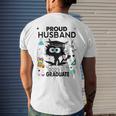 Proud Husband Of A Class Of 2023 Graduate Black Cat Men's Back Print T-shirt Gifts for Him