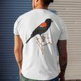 Red-Winged Blackbird For Birdwatchers Men's T-shirt Back Print Gifts for Him