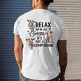 Relax Were All Crazy Its Not A Competition Cow Mens Back Print T-shirt Gifts for Him
