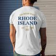 Rhode Island Pride State Flag Native Ocean State Mens Back Print T-shirt Gifts for Him