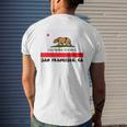 San Francisco California Usa Flag Souvenir Men's T-shirt Back Print Gifts for Him