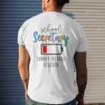School Secretary Summer Recharge Required Last Day School Mens Back Print T-shirt Gifts for Him