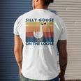 Silly Goose On The Loose Funny Saying Goose University Funny Mens Back Print T-shirt Gifts for Him