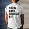 Sorry Can't Paraskiing Bye Men's T-shirt Back Print Gifts for Him