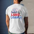 Sweet Land Of Liberty 4Th Of July 2023 Patriotic American Mens Back Print T-shirt Gifts for Him