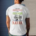 Never Underestimate An Old Man With A Kayak Father's Day Men's T-shirt Back Print Gifts for Him