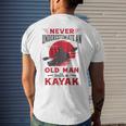 Never Underestimate An Old Man With A Kayak Granddad Dad Men's T-shirt Back Print Gifts for Him