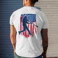 Usa American Flag Baseball 4Th Of July Baseball Funny Gifts Mens Back Print T-shirt Gifts for Him