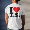 Valentine I Heart TS I Love Ts Couple Loving Men's T-shirt Back Print Gifts for Him