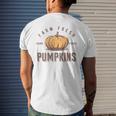 Vintage Fall Halloween Thanksgiving Fresh Farm Pumpkins Halloween Funny Gifts Mens Back Print T-shirt Gifts for Him