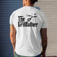 Vintage The Grillfather Funny Dad Bbq Grill Fathers Day Mens Back Print T-shirt Gifts for Him