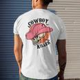 Western Cowgirl Cowboy Killer Skull Cowgirl Rodeo Girl Rodeo Funny Gifts Mens Back Print T-shirt Gifts for Him