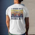 Where My Hoes At Vintage Retro Gardening Lover Gardener Mens Back Print T-shirt Gifts for Him