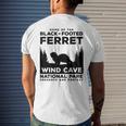 Wind Cave National Park Endangered Black Footed Ferret Men's T-shirt Back Print Gifts for Him