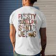 Xmas Dance Like Frosty Shine Like Rudolph Love Like Jesus Men's T-shirt Back Print Gifts for Him