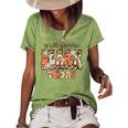 Groovy Yall Gonna Learn Today Leopard Back To School Flower Flower Gifts Women's Short Sleeve Loose T-shirt Green