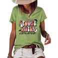 Retro Spooky Sister Floral Boho Ghost Sis Halloween Costume Gifts For Sister Funny Gifts Women's Short Sleeve Loose T-shirt Green